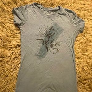 Blue flowered t shirt